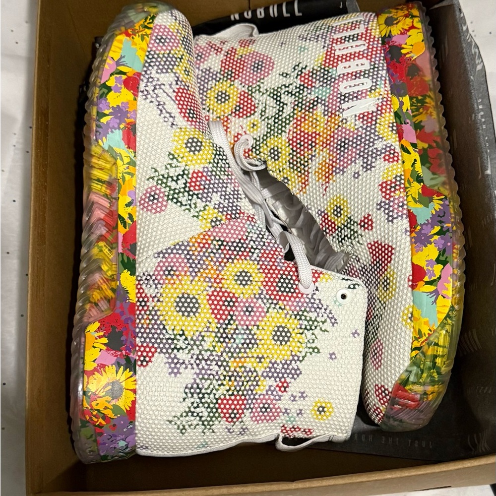 NOBULL Floral White and Multicolor Shoes